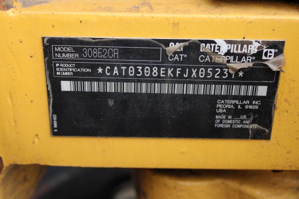 2016 Caterpillar 308E2 CR Excavator 4786 hours - Image 11