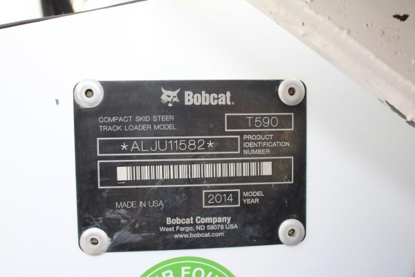 2014 Bobcat T590 Skid Steer - Image 3
