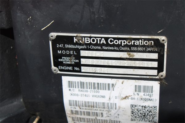 2019 Kubota K008-3 Mini Excavator - Image 26