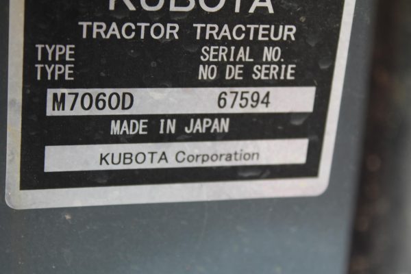 2017 Kubota M7060D Tractor 413 hours - Image 2