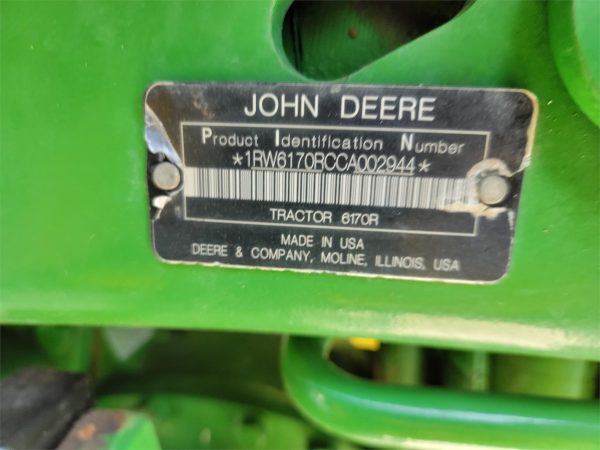 2012 John Deere 6170R Tractor 2512 hours - Image 3